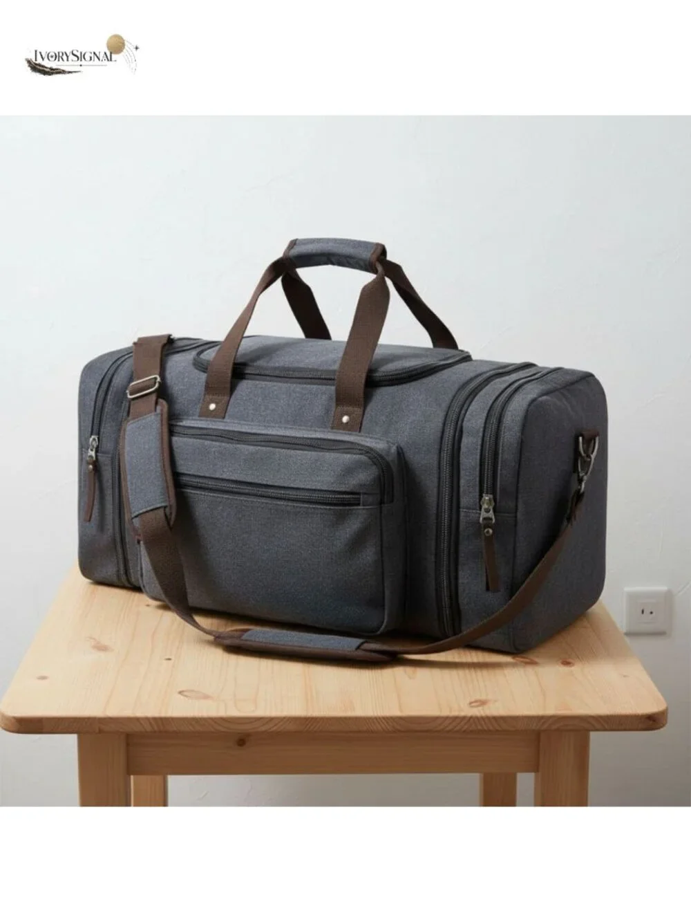 Expandable Canvas Travel Duffle Bag Weekender Carry-On